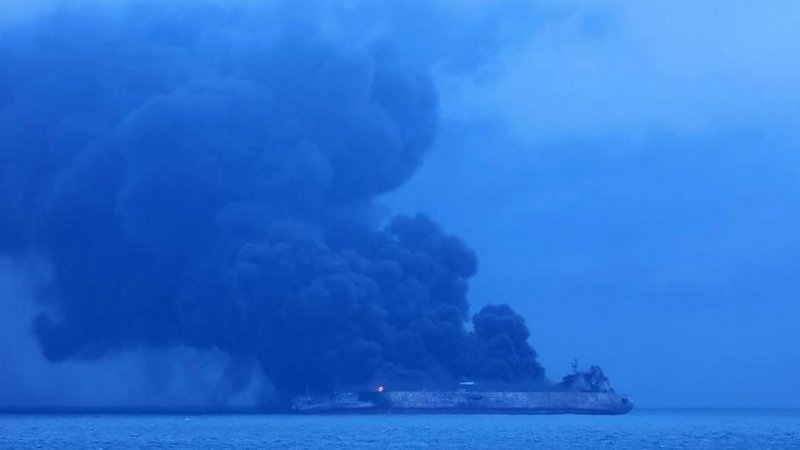 Oil tanker, cargo ship collide in North Sea