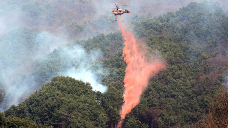 Death toll rises to 27 as South Korea battles to contain worst-ever wildfires