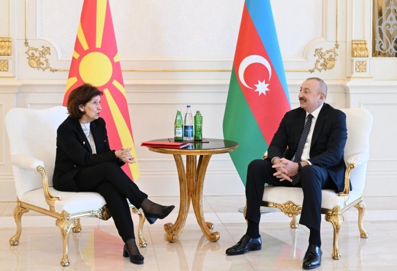 Azerbaijan's president holds one-on-one meeting with North Macedonian counterpart 