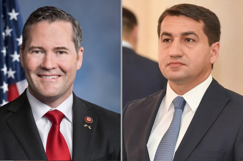 Trump's National Security Advisor Mike Waltz talks to Hikmet Hajiyev