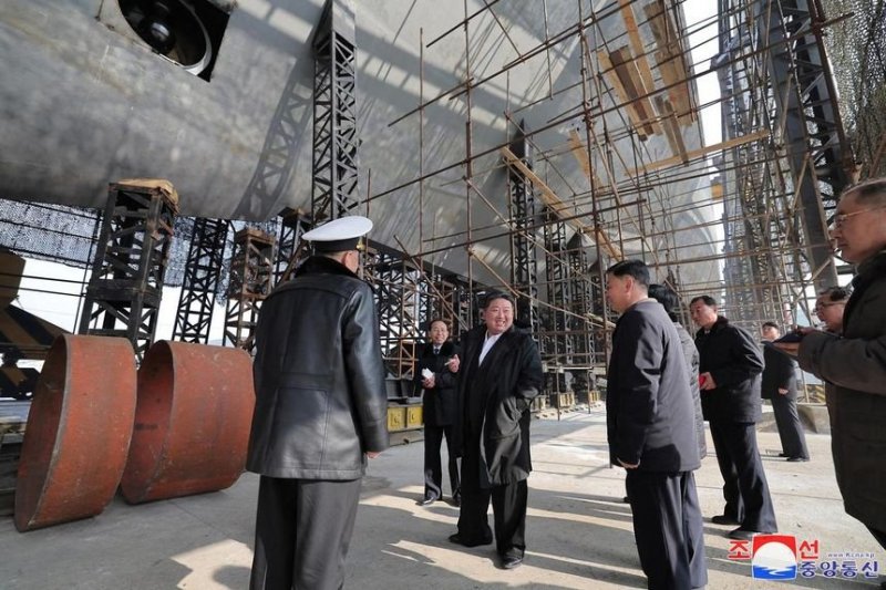North Korea's Kim inspects 'nuclear-powered submarine' project