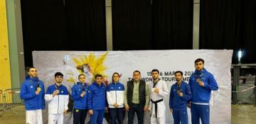 Azerbaijani taekwondo fighters bring home six medals from Belgium 