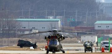 South Korean military drone collides with helicopter on ground at airfield