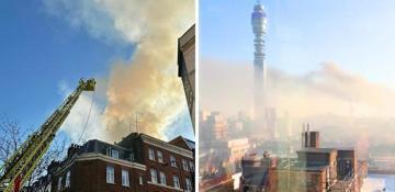 Massive fire breaks out in central London  VIDEO 