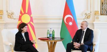 Azerbaijan's president holds one-on-one meeting with North Macedonian counterpart 
