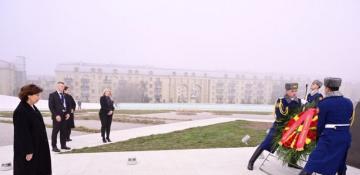 North Macedonia's president visits Victory Park in Baku 