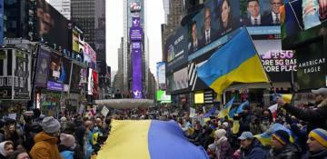 Pro-Ukraine demonstration held at New York’s Times Square  VIDEO 