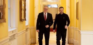 European leaders rally behind Zelensky at London summit following tense clash with Trump