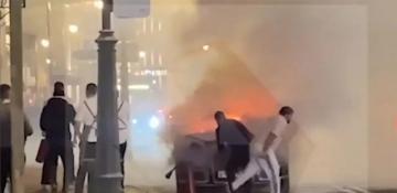  Limousine explodes in central Moscow : Is it part of Putin’s fleet?  PHOTO/VIDEO 