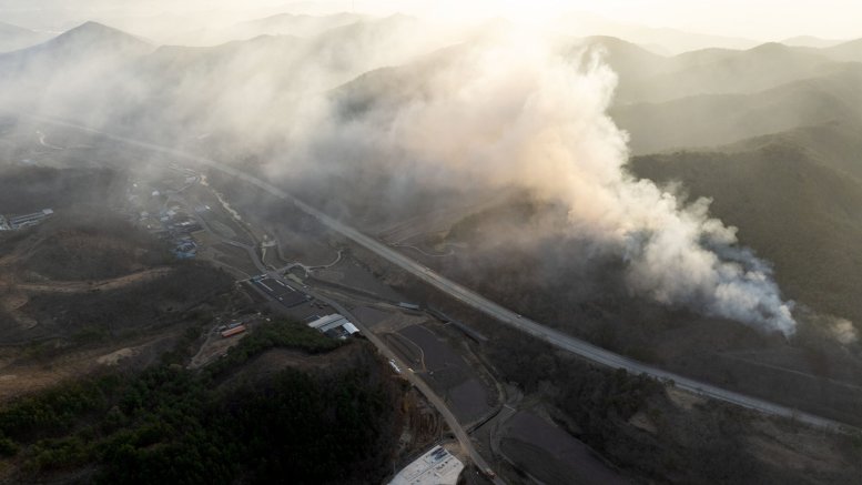 Wildfire erupts in South Korea’s Hadong, prompting evacuations