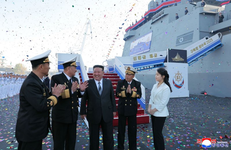 DPRK top leader attends launching ceremony of new-generation destroyer Source: Xinhua