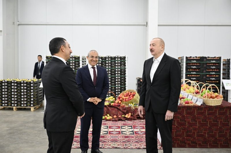 News about - Azerbaijan's president inspects operations of horticulture and cold storage complex in Gusar