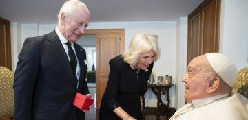King Charles and Queen Camilla visit Pope Francis