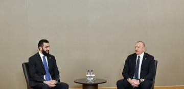 President Ilham Aliyev meets Syria’s Interim President in Antalya
