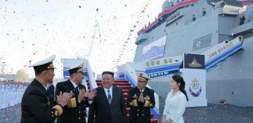 DPRK top leader attends launching ceremony of new-generation destroyer Source: Xinhua