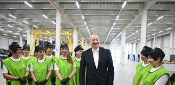 Azerbaijan's president inspects operations of horticulture and cold storage complex in Gusar