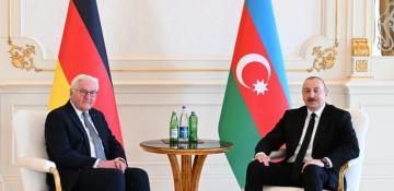 Azerbaijani, German presidents hold one-on-one meeting in Baku