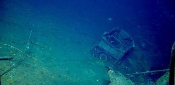 Vintage car discovered in sunken WWII aircraft carrier