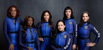 Katy Perry blasts off to space with all-female crew on Blue Origin rocket 