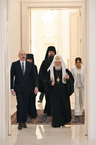 News about - President of Azerbaijan Ilham Aliyev met with Patriarch Kirill of Moscow and All Russia  PHOTO 