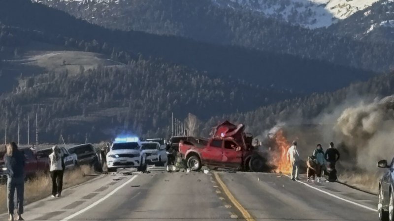 Seven dead in fiery crash near Yellowstone National Park in US