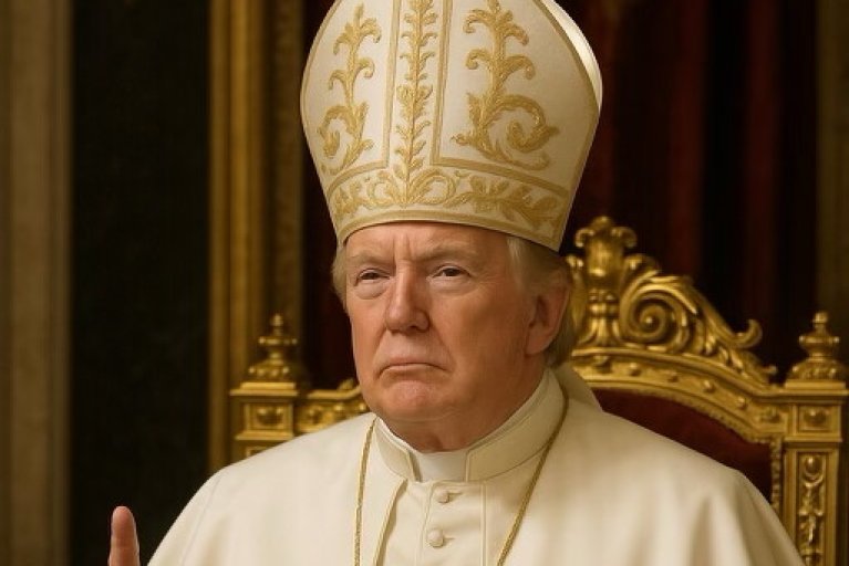 Trump shares AI-generated image of himself as Pope