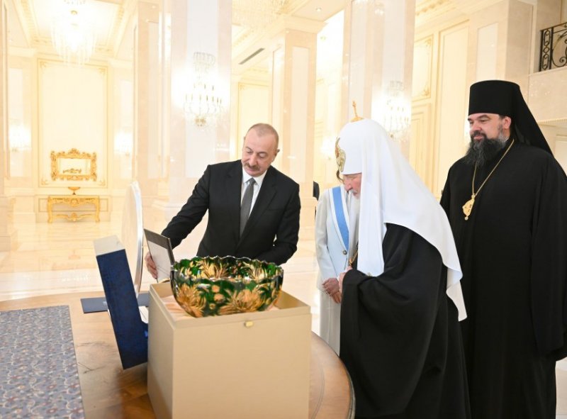 News about - President of Azerbaijan Ilham Aliyev met with Patriarch Kirill of Moscow and All Russia  PHOTO 