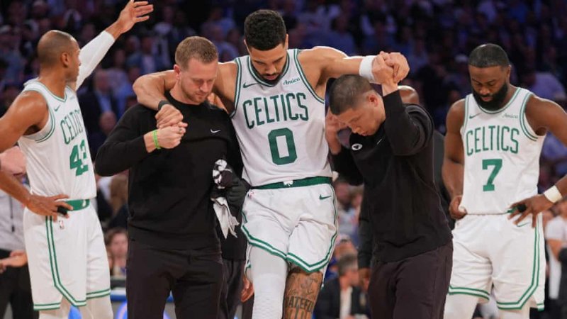 NBA playoffs: Knicks push Celtics to brink of elimination as Tatum exits with injury