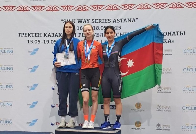 Another Azerbaijani female cyclist claims omnium bronze in Kazakhstan 