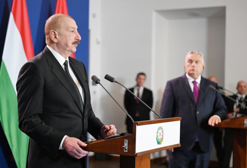 President Aliyev speaks about Armenia-Azerbaijan peace process in Budapest