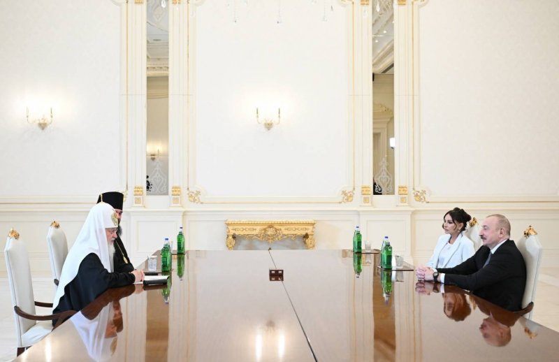 News about - President Ilham Aliyev, First Lady Mehriban Aliyeva meet Patriarch of Moscow and All Rus' Kirill 