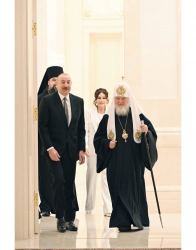 News about - President Ilham Aliyev, First Lady Mehriban Aliyeva meet Patriarch of Moscow and All Rus' Kirill 
