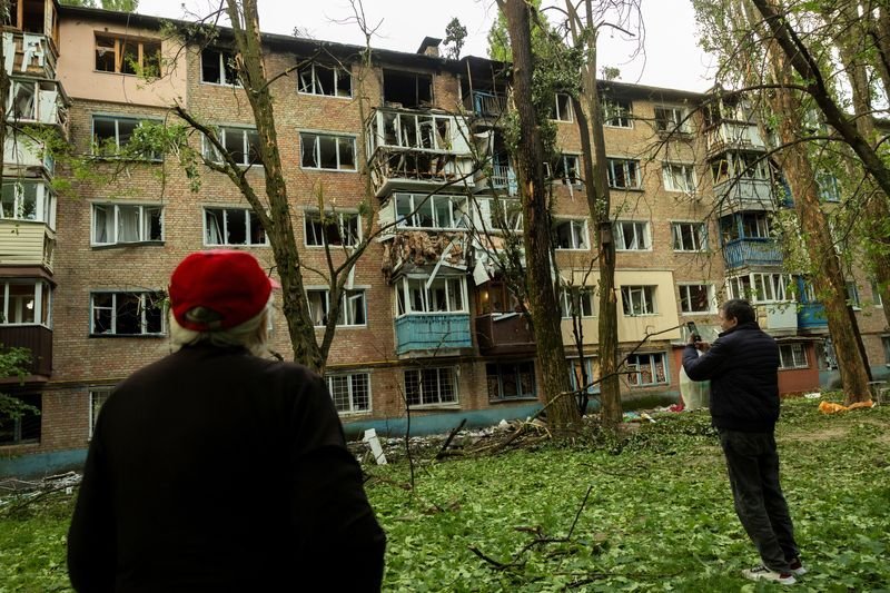Russian drones attack Kyiv, apartment building hit, seven injured 
