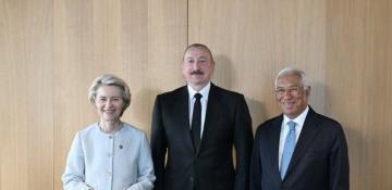 Azerbaijan's president meets with EU leaders in Tirana