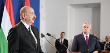 President Aliyev speaks about Armenia-Azerbaijan peace process in Budapest