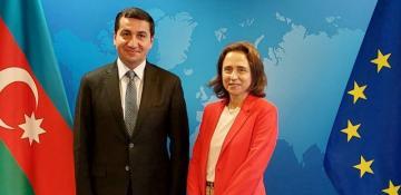 Azerbaijani presidential aide, EU official discuss Baku-Yerevan normalization 