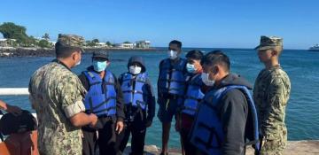 Five fishermen were rescued after drifting for 55 days in the Pacific Ocean