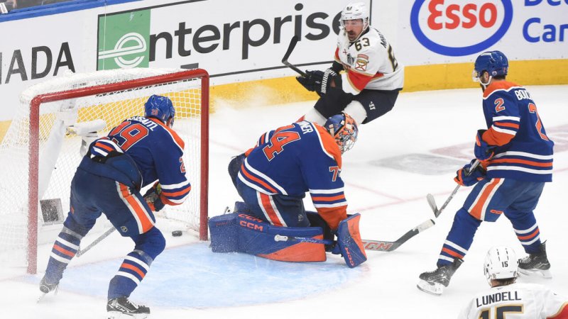 Panthers edge Oilers 5-4 in 2OT thriller to tie Stanley Cup Final
