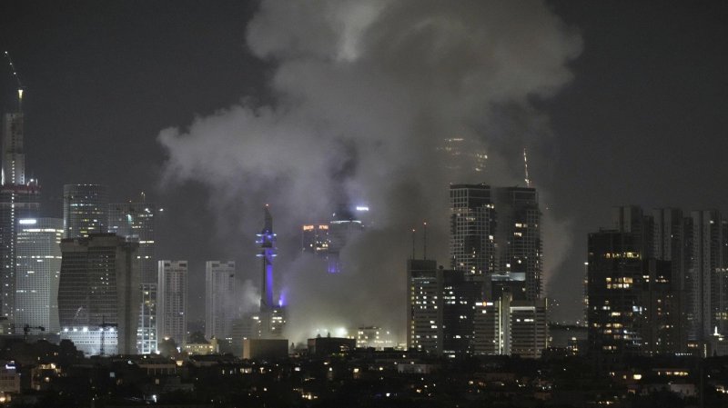 Smoke rises over Tel Aviv after Iranian missile strike 