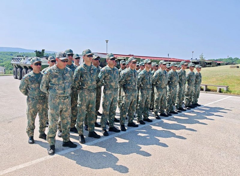 Azerbaijani army servicemen participate in international exercise in Serbia