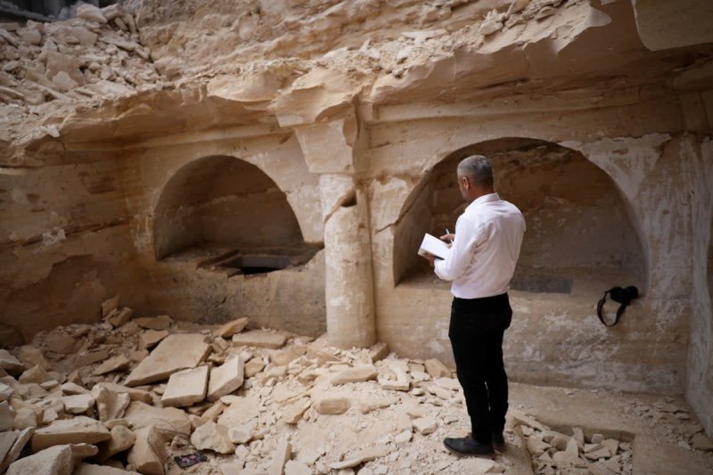 Syrian contractor uncovers 1,500-year-old Byzantine tomb complex during construction