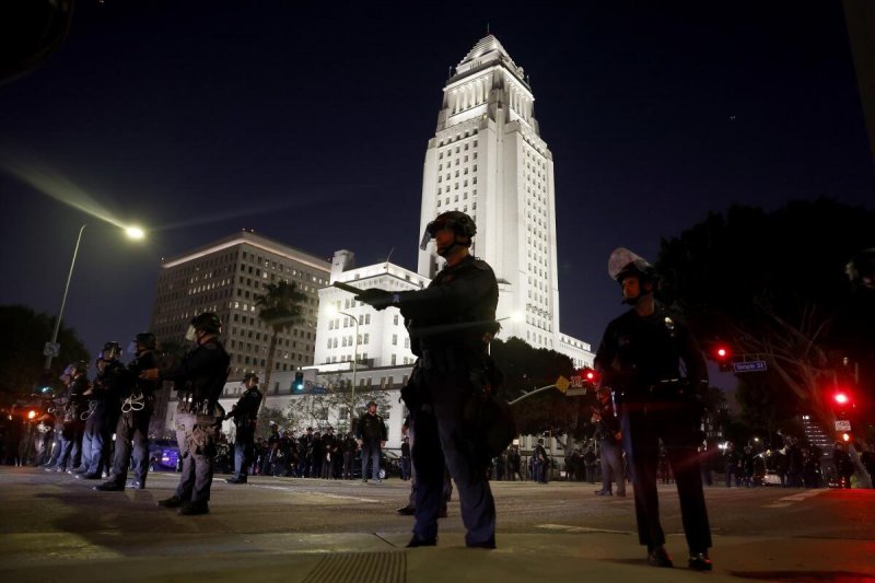 Dozens arrested as Los Angeles faces second night of curfew