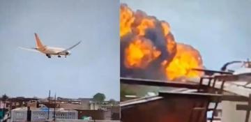 Watch:  Moment Air India plane crashed near Ahmedabad airport