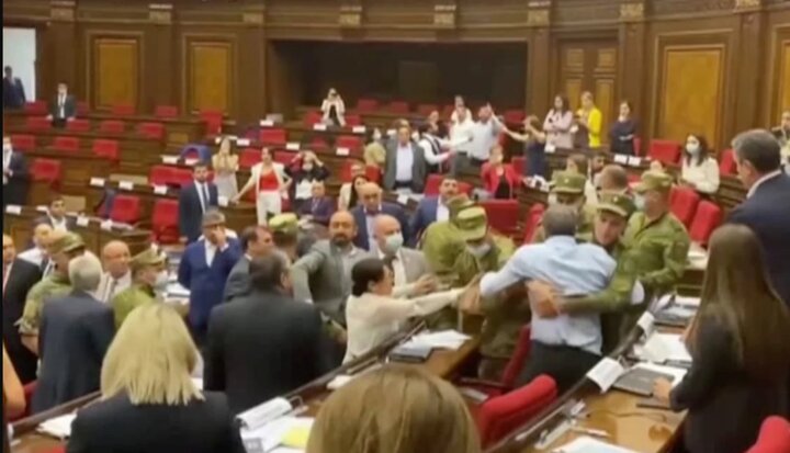 Brawl in Armenian Parliament forces suspension of session
