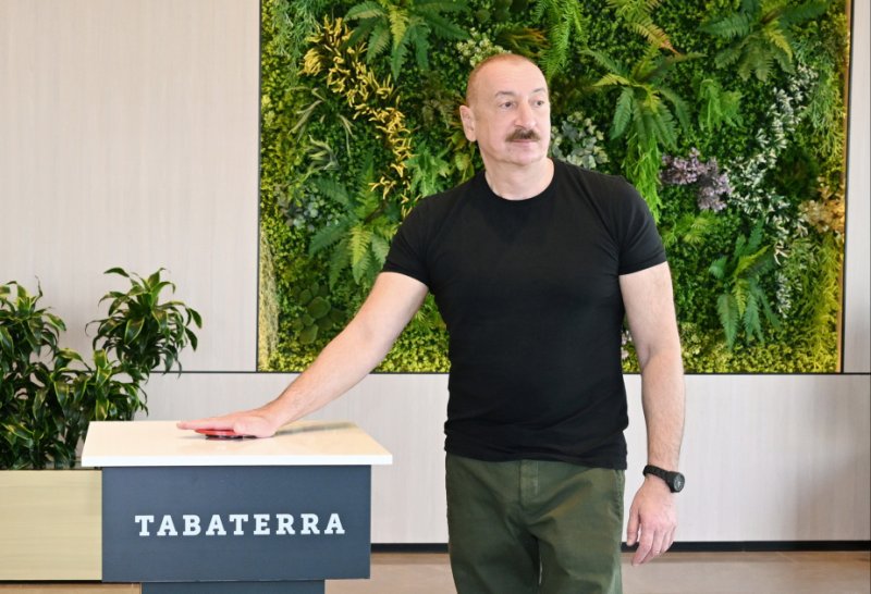 Azerbaijan's president attends opening of tobacco products manufacturing facility at Aghdam Industrial Park