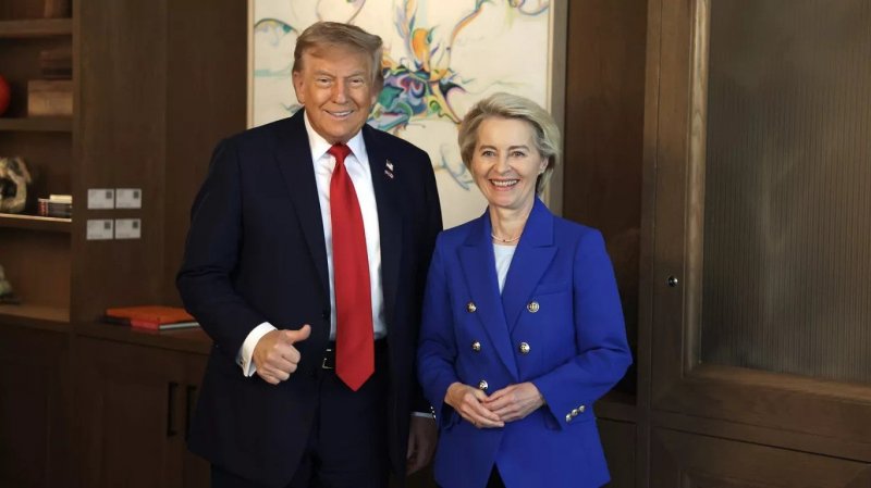 Von der Leyen called Trump a tough negotiator 