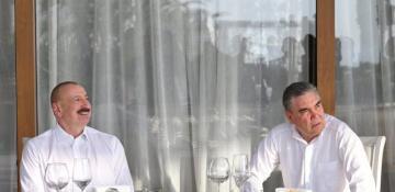 President Ilham Aliyev and Gurbanguly Berdimuhamedov hold joint dinner