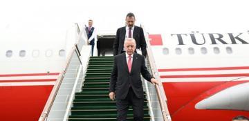 Turkish president arrives in Azerbaijan