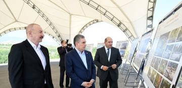 President Ilham Aliyev and Gurbanguly Berdimuhamedov visit destroyed areas of Fuzuli city