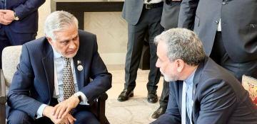 Iran, Pakistan FMs hold friendly talks at ECO Summit in Azerbaijan